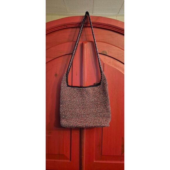 The Sak Hobo Bag Purse Red White Blue Boho Style Tassle Crochet Shoulder READ - Picture 2 of 9